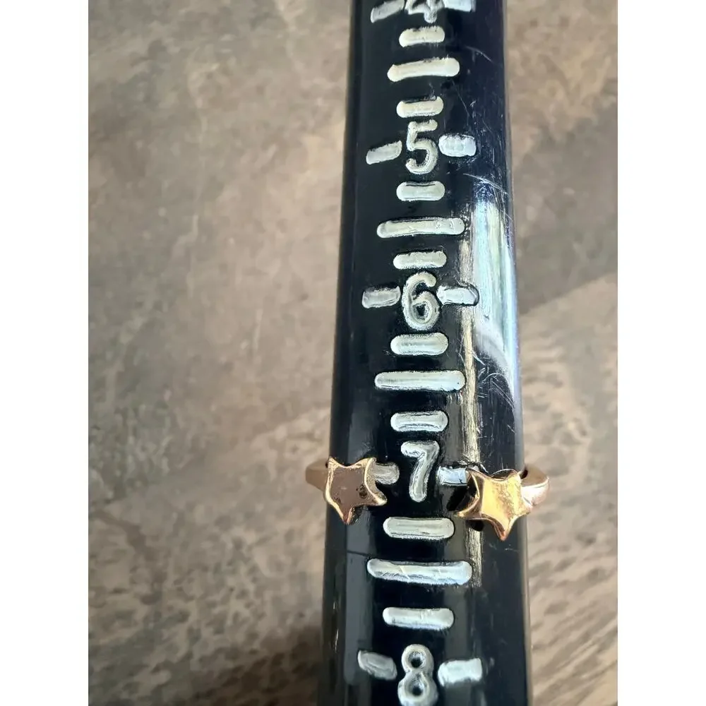 Gold Star Simple Open Ring Band - Size 7